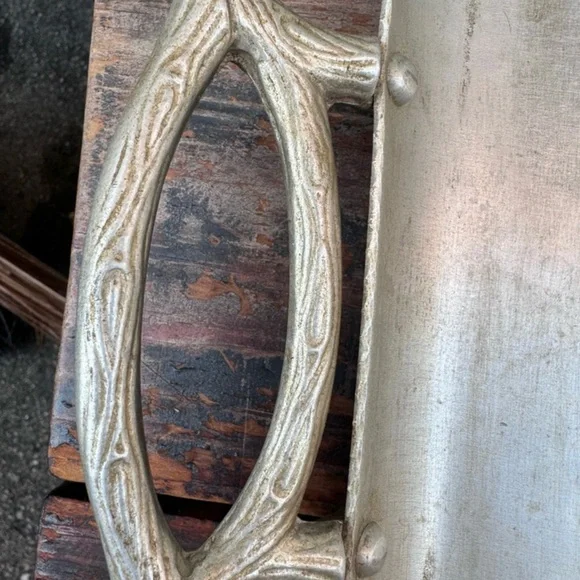 Vintage Rectangular Forged Everlast Aluminum Serving Tray With Handles 16” X 12” - Picture 3 of 7